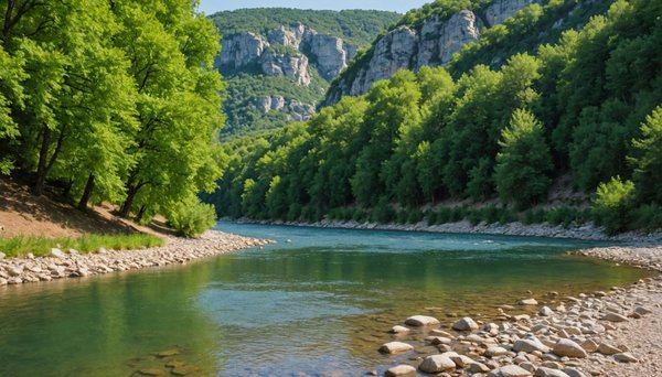 Vacances nature en ardèche au bord de la rivière